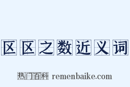 区区之数近义词是什么意思的图片
